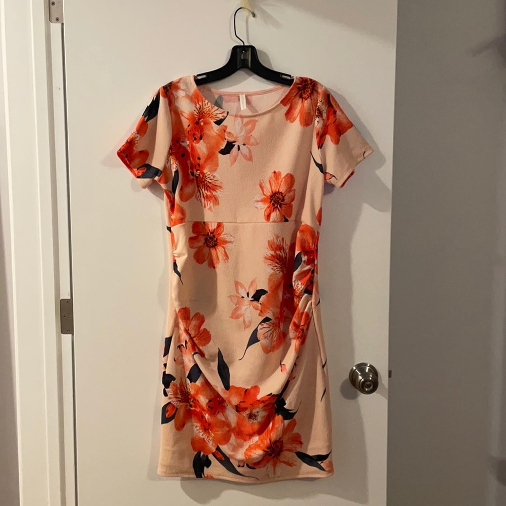 Pink Blush Floral Maternity Dress Size Large